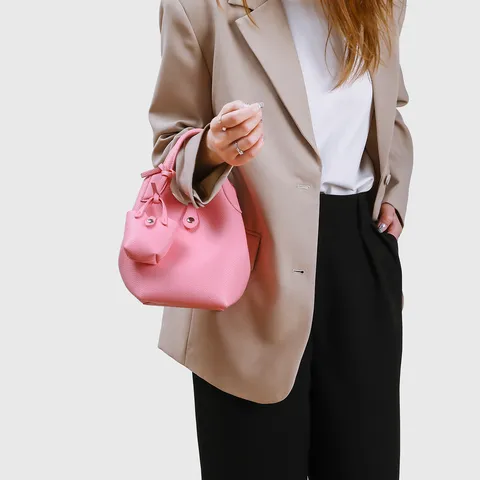 Minimalistisch Spaltleder Damen Handtasche Eimer Tasche Einfarbig Top Henkel Tasche Mini Casual Tote Tasche Mit Untertasche