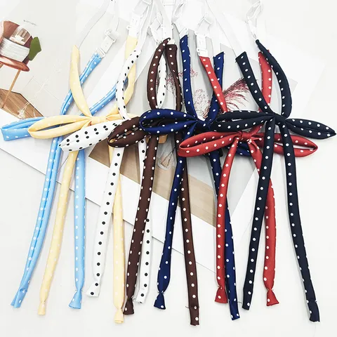 Japanese Style Polka Dot JK Uniform Collar Rope Women Tie-Free Sailor Suit Bowknot Ribbon Necktie Accessory