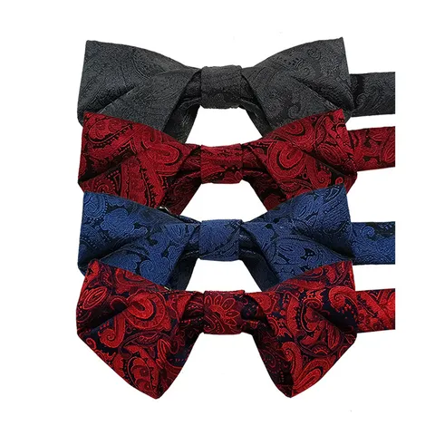 Men's Classic Paisley Jacquard Bowtie British Style Wedding Groom Business Formal Suit Bow Tie Fashion Neck Accessories