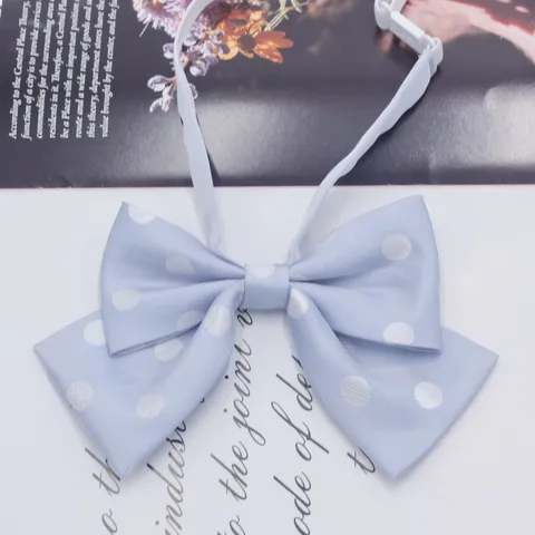 Women Cute Polka Dot Bow Tie JK Uniform Ribbon Bowknot College Style Casual Neckwear Fashion Accessories