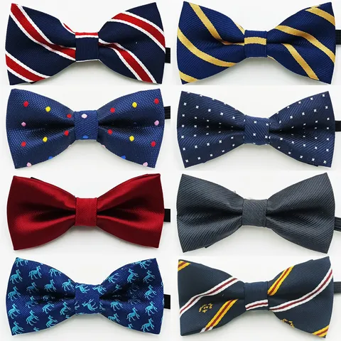 Kids Bow Tie Double Layer British Style Jacquard Bowtie Boys Girls Performance Party Daily Neckwear Accessories