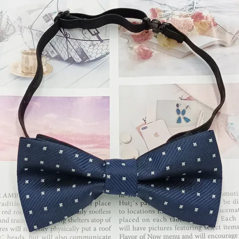 Kids Bow Tie Double Layer British Style Jacquard Bowtie Boys Girls Performance Party Daily Neckwear Accessories