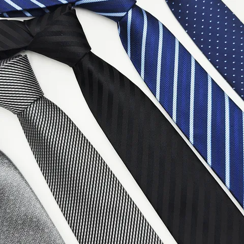 Men's Business Formal Jacquard Necktie Classic Striped Polyester Tie For Office Meeting Workplace Men Professional Neckwear