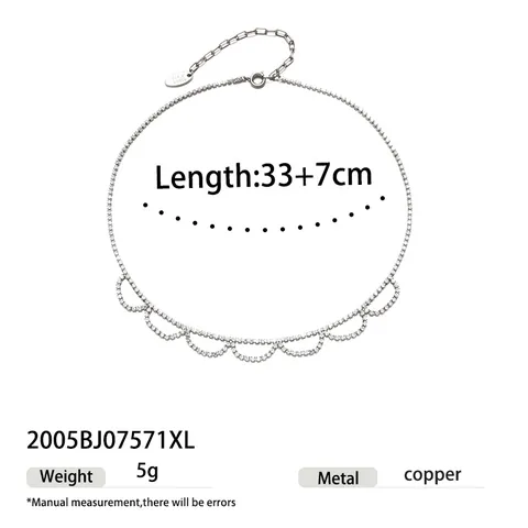 Collana Choker Zirconia Cielo Stellato Rame Placcato Oro Argento Ciondolo Nappa Gioielli Semplici Eleganti Per Donna
