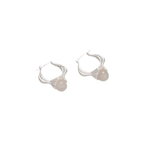 Bohemian Natural Stone Tassel Earrings Copper Silver Plated Elegant Long Drop Earrings Vacation Jewelry Gift For Women