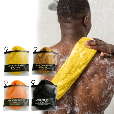 Esponja de Baño Africana Exfoliante Red Toalla de Gommage Corporal Larga Nylon Esponja para Ducha Piel Suave Limpieza Profunda Paño de Cuidado