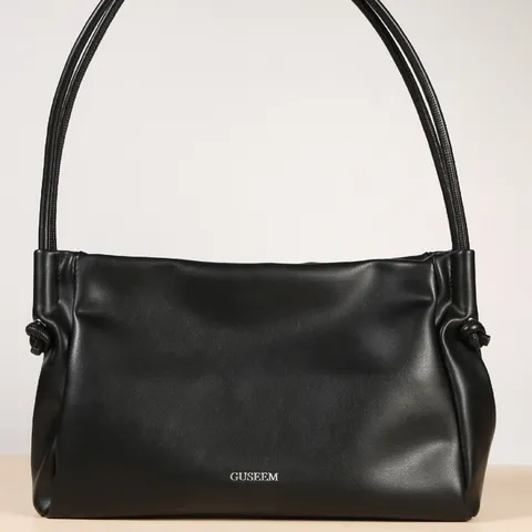 Sac à Épaule en Cuir PU Mode pour Femmes Sac sous le Bras Grande Capacité Avec Détail de Nœud Latéral Sac à Main Polyvalent