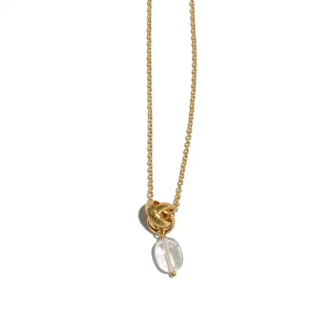 Design Originale Collana con Pendente in Rame Galvanizzato Perla d'Acqua Dolce e Cristallo per Donna Gioielli di Lusso con Strass e Ciondolo a Stella o Cuore