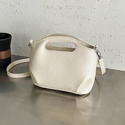 Bolso de Mano de Cuero PU Retro para Mujer Moda Urbano Simple Pespunte Bolso de Hombro Bolso Bandolera Cuadrado Versátil