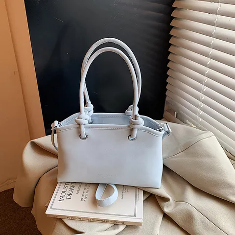 Bolso Cruzado de Hombro de Cuero PU Minimalista de Moda para Mujer Color Sólido Casual con o sin Colgante