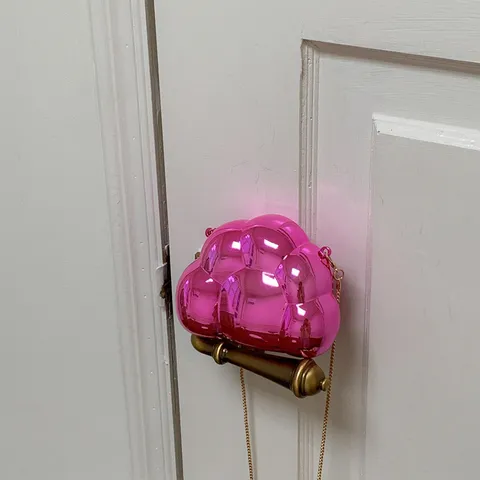 Mini Sac Bandoulière Cœur Nuage Acrylique Style Mignon Cool Chaîne Sac Épaule Rouge à Lèvres