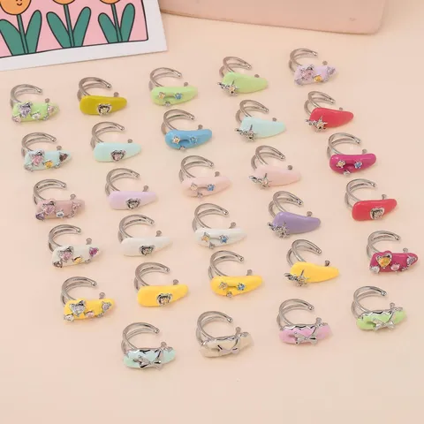 Cuffia per Orecchio Senza Piercing Rame Zirconia Smalto a Freddo Cuore Fiocco Geometrico Orecchini a Clip Gioielli Donna