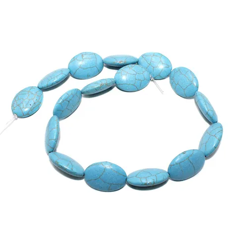 Turchese Sintetica Perle Sciolte Ovale Cabochon di Pietra Preziosa Per Braccialetto Produzione di Gioielli DIY Accessori per Abbigliamento