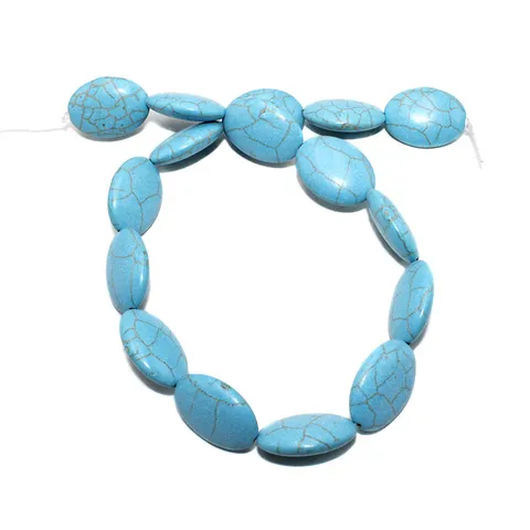 Turchese Sintetica Perle Sciolte Ovale Cabochon di Pietra Preziosa Per Braccialetto Produzione di Gioielli DIY Accessori per Abbigliamento