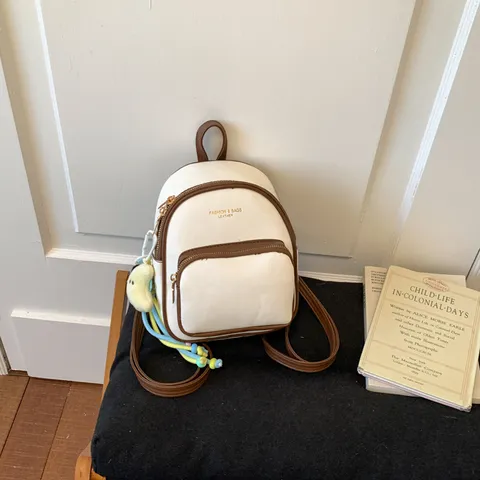 Γυναικείο Casual PU Δερμάτινο Mini Σακίδιο Βίντατζ Μικρή Σχολική Τσάντα Μονόχρωμη