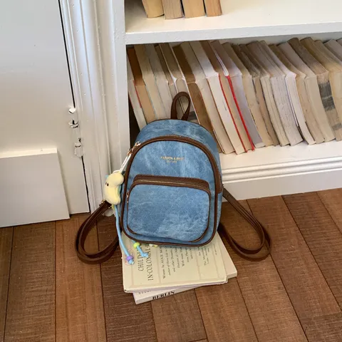 Γυναικείο Casual PU Δερμάτινο Mini Σακίδιο Βίντατζ Μικρή Σχολική Τσάντα Μονόχρωμη