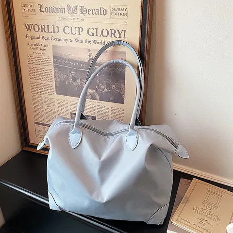 Large Capacity Nylon Travel Bag Waterproof Tote Bag Casual Women Shoulder Handbag For Short Trip