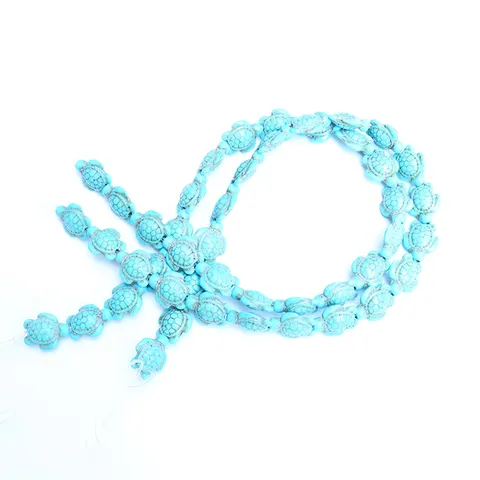 Perline di Turchese Sintetico a Forma di Tartaruga per Creazione Gioielli Fai da Te Design Animale Retrò per Bracciali
