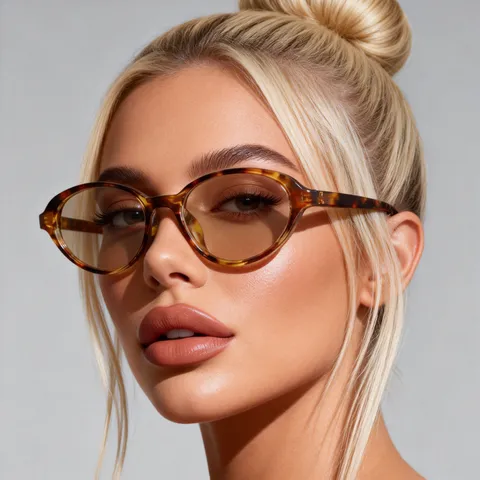 Occhiali da Sole Vintage Piccoli Ovali da Donna Uomo Moda Retro Shades Protezione UV400 Montatura in PC Stile Americano