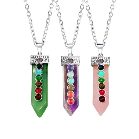 Colgante Solo Sin Cadena Espada Cristal Natural Gema Chakra Diamante de Imitación Incrustado Punto de Curación Regalo