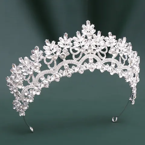 Bridal Wedding Crown Tiara Rhinestone Crystal Hair Accessories Hair Jewelry For Women Girls Crown Hair Piece Headpiece
