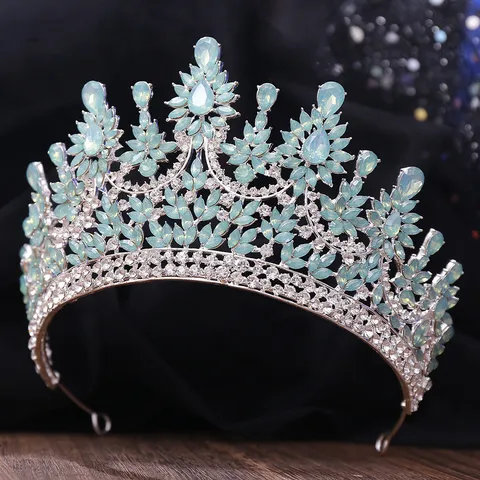 Barock Luxus Braut Tiara Krone Strass Kristall Hochzeit Haarschmuck Abschlussball Königin Krone Kopfschmuck Damen Schmuck