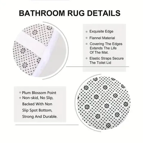 Weihnachten Rot Schneeflocke Baum Duschvorhang Set Wasserdicht Polyester Badezimmermatte Toilettenabdeckung Set Dekor