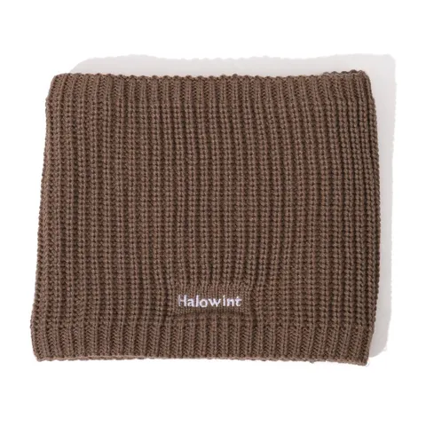 Winter Knitted Neck Warmer Fleece Lined Thickened Thermal Snood Scarf Solid Color Outdoor Cycling Windproof Neck Protector For Men Women