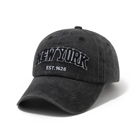 Gorra de Béisbol de Poliéster Lavado New York Bordado Dad Hat Retro Estilo Callejero Sombra de Sol Ajustable Hombres Mujeres