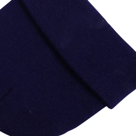 Gorro de Punto de Acrílico de Color Sólido Unisex con Dobladillo Cálido Suave de Invierno para Hombres Mujeres