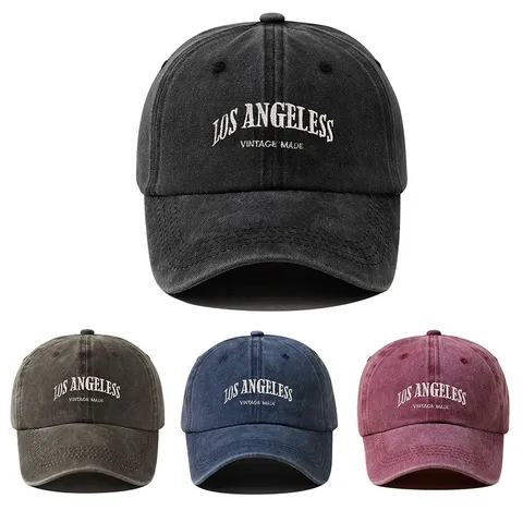 Gorra de Béisbol de Poliéster Envejecido Lavado Retro para Hombre Mujer Letras Bordadas Sombrilla Deportes al Aire Libre Sombrero de Sol