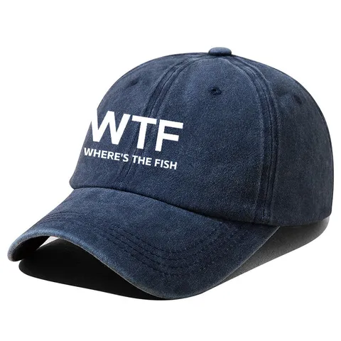 Unisex Casual Gewaschene Polyester Baseballkappe Mit WTF Grafik Buchstabendruck Verstellbar Sport Sonnenhut Outdoor Fashion Cap Für Damen Herren