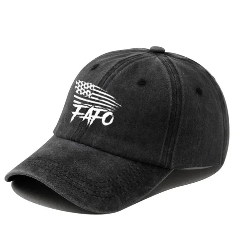 Vintage Gewaschener Polyester FAFO Flagge Druck Baseball Kappe Herren Damen Verstellbare Distressed Dad Hat Outdoor Sport Sonnenhut