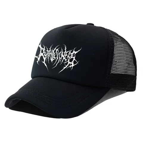 Unisex Bedruckte Mesh Baseballkappe Atmungsaktive Buchstabenmuster Trucker Hat Frühling Sommer Verstellbare Colorblock Sonnenkappe Streetwear