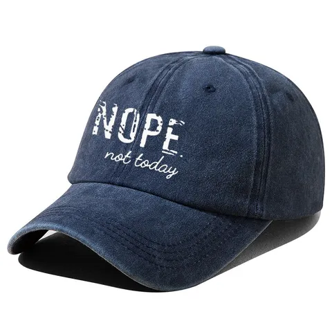 Gorra de Béisbol con Estampado de Letras NOPE Not Today Lavada Envejecida Vintage Gorra para Mujer Hombre Ajustable Casual Sombrero de Sol