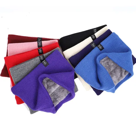 Winter Warm Halswärmer Schal Für Damen Herren Verdickte Fleece Futter Strick Pullover Halsgamasche Outdoor Bedruckter Thermoschal