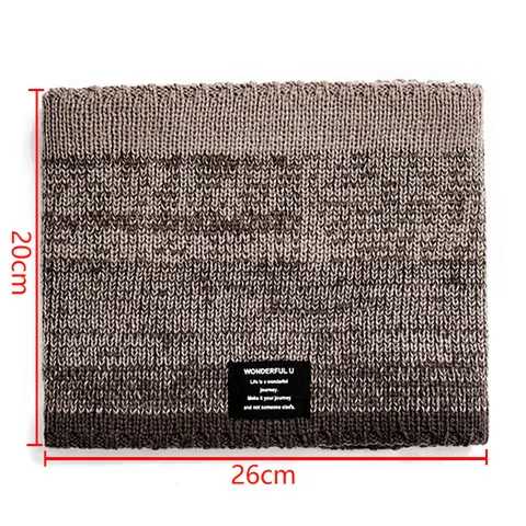 Winter Verdickt Fleecegefüttert Gestrickt Halswärmer Für Herren Damen Outdoor Warm Weich Einfarbig Verlauf Schlauchschal