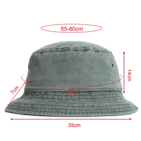 Sombrero de Pescador Casual de Acrílico Lavado para Hombre Mujer Vintage Plano Color Sólido Protección Solar Aire Libre