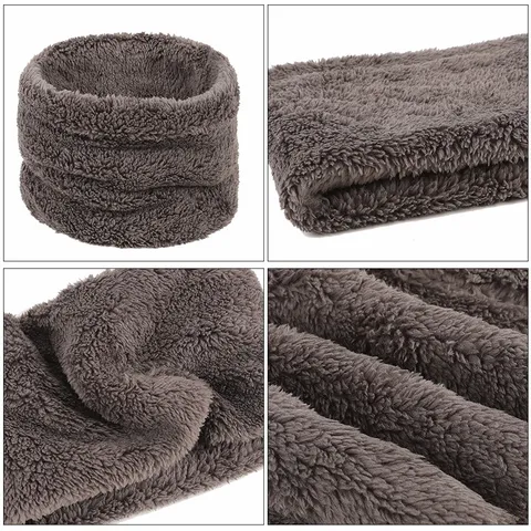 Scaldacollo Caldo Invernale Sciarpa In Pile Loop Pullover Per Uomo Donna Outdoor Antivento Protezione Dal Freddo Sciarpa Tinta Unita