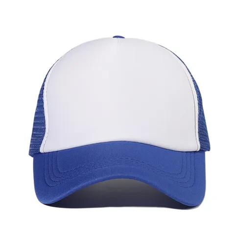 Gorra Trucker Unisex Casual de Acrílico Malla Transpirable Gorra de Béisbol Color Sólido Retazos Visera Curva Sombrilla Deportes al Aire Libre