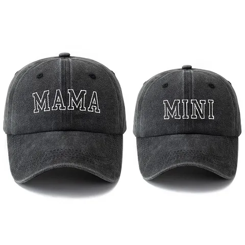 Vintage Distressed Gewassen Polyester Baseballpet Geleisd Woord Mama Mini Ouder-Kind Stijl Trucker Pet Casual Zonnescherm Verstelbare Outdoor Pet