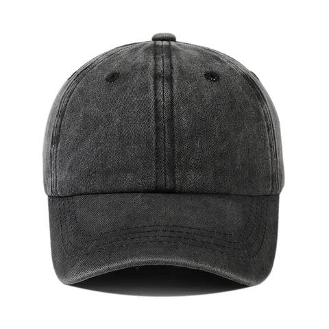 Gewaschene Distressed Baumwolle Baseballkappe Für Herren Damen Kinder Einfarbig Vintage Verstellbarer Einfacher Sonnenhut Outdoor Casual Dad Hat