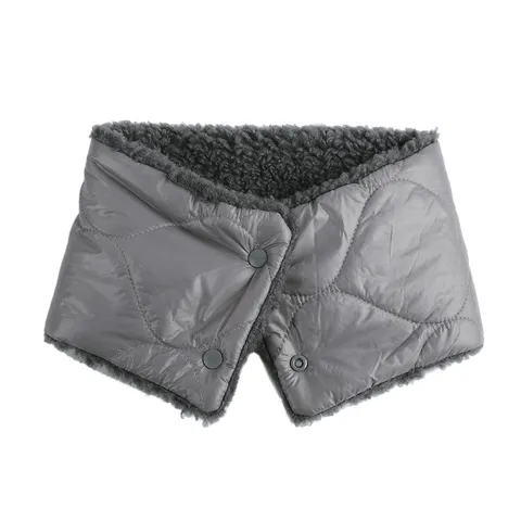 Winter Lammwolle Halswärmer Wasserdicht Winddicht Gesteppt Druckknopf Nackenwärmer Outdoor Radfahren Unisex Acryl Kunstwolle Schal