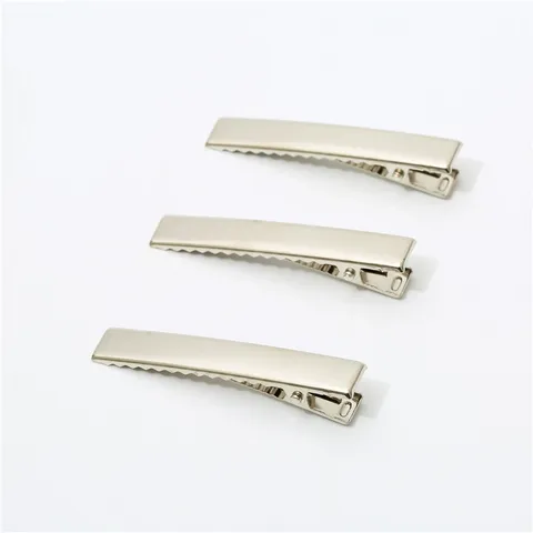 Pinces Crocodiles en Métal Base Épaissie pour Accessoires de Coiffure DIY Barrettes Cheveux Style Coréen Pinces Lisses