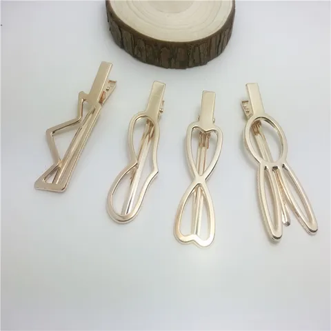 DIY Metalen Haarspeld Basis Krokodillenclips Koreaanse Stijl Bakvernis Mat Blank Haarspelden Accessoires Hart Kroon Konijn