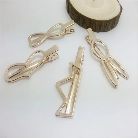 DIY Metalen Haarspeld Basis Krokodillenclips Koreaanse Stijl Bakvernis Mat Blank Haarspelden Accessoires Hart Kroon Konijn