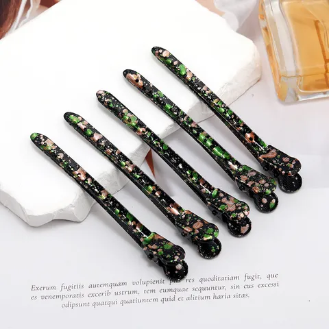 Minimaliste Métal Peinture Éclaboussée Pinces Bec de Canard Tendance Multicolore Vernis au Four Épingles à Cheveux Pour Femmes Accessoires