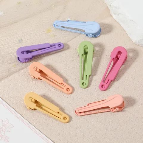 Pinces à Cheveux Bec de Canard en Métal Couleurs Macaron Mixtes Doux Style Coréen Épingles à Cheveux Enfants Accessoires DIY