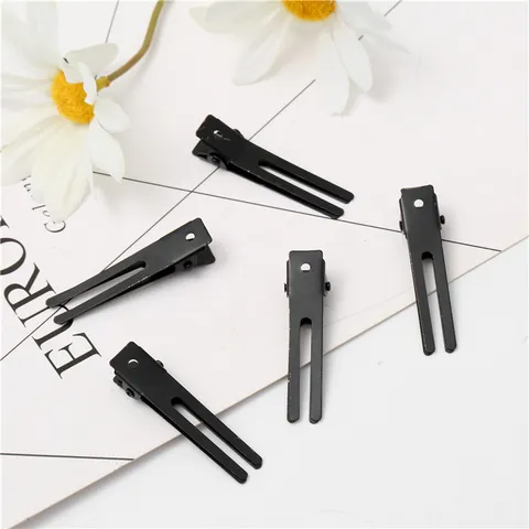 Minimalistische Metalen Eendenbek Clips Dubbele Tangen Haarspelden Basis Voor Kinderen Strikken Hoofddeksels Componenten DIY Ambachten Styling Salon Spelden