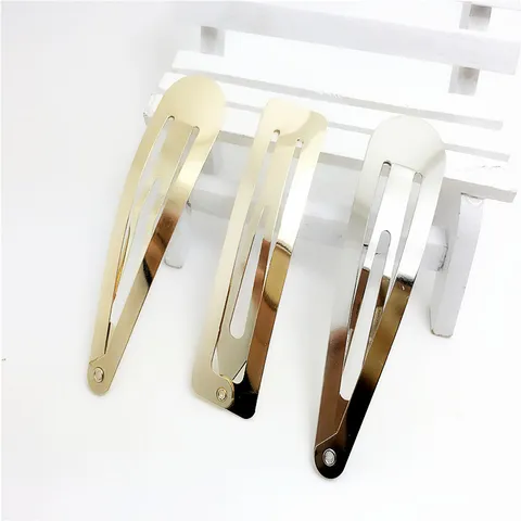 Usine Directe Métal Goutte d'Eau Forme Carrée Barrette Cheveux Bases Électroplaqué Or Argent DIY Coiffure Épingles Accessoires Composants
